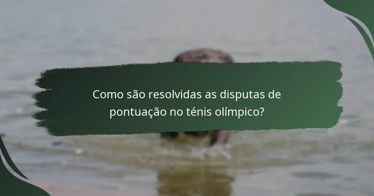 Como são resolvidas as disputas de pontuação no ténis olímpico?